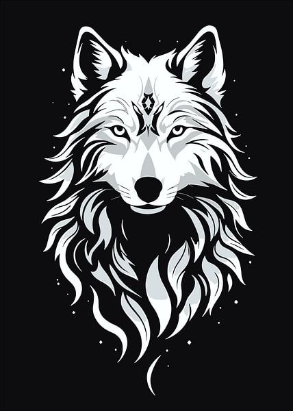 Witte wolf van MIROKKU
