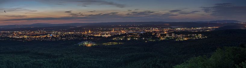 Panoramabild über Kaiserslautern bei Sonnenaufgang von Patrick Groß