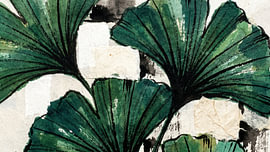 Emerald Ginkgo Abstract Serenity by Siti Zuliana