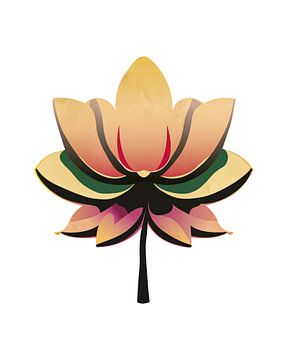 Abtrakte Lotusblume von Tanja Udelhofen
