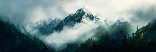 Mountains in a sea of fog