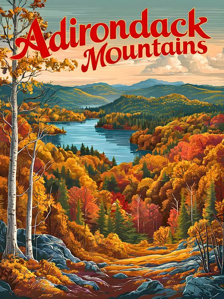 Bezaubernde Adirondack Mountains drucken von Robert Swaine