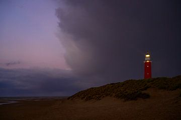 Der Leuchtturm von Texel in den Dünen an einem ruhigen Herbstnachmittag von Sjoerd van der Wal Fotografie
