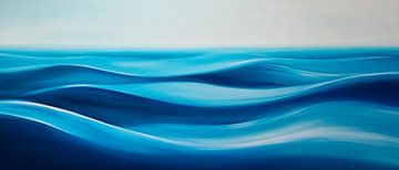 Sanfte Wellen in blauem Ozean von Poster Art Shop