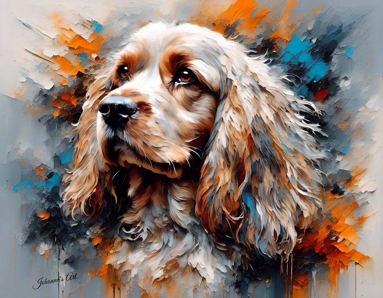 Capture the Joy: Original Cocker Spaniel Portrait by Johanna's Art by Johannas Art Creations