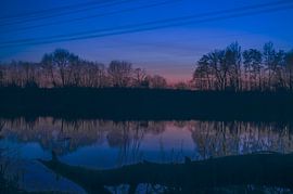 Sunset on the edge of the city