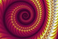 Mathematische Kunst - fraktales Gemälde mit Blumenmuster