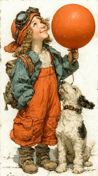 Mädchen mit Luftballon von Gelissen Artworks