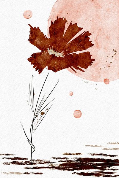 Pretty Flower Tangerine by AnkieArt
