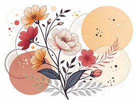 Florale Harmonie in Kreisen von Artistic