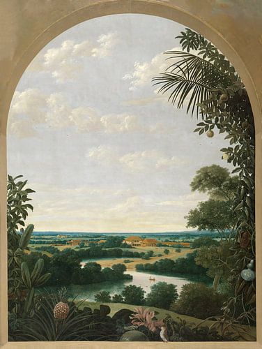 Landschap in Brazilië, Frans Jansz Post