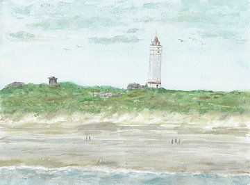Lighthouse on the North Sea by Sandra Steinke
