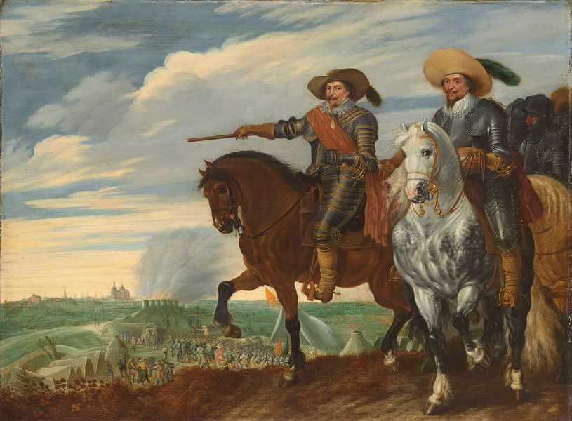 Frederick Henry and Ernst Casimir of Nassau-Dietz at the Siege of ’s Hertogenbosch, Pauwels van Hill by Masterful Masters