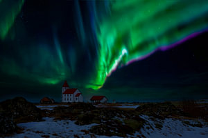 Aurora borealis Island, Nordlicht