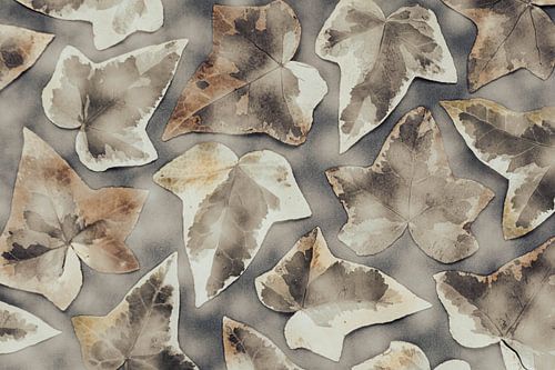 Mozaïek van bladeren in een oude landelijke stijl