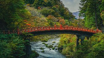 De Shinkyo Brug: Rood Icoon over de Daiya-gawa