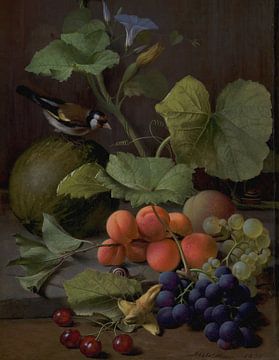 Still Life with Fruits and a Goldfinch, O.D. Ottesen