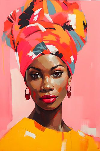 Farbenfrohes Porträt Afrika