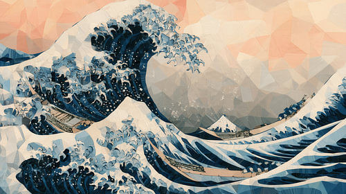 Die große Welle des Kanagawa-Kubismus