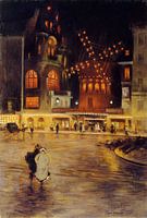 La place blanche and the moulin rouge - 1902