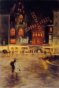 La place blanche und das Moulin Rouge - 1902 von Atelier Liesjes