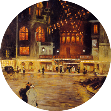 La place blanche en de moulin rouge - 1902 van Atelier Liesjes