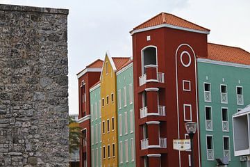 Moderne architectuur in Willemstad, Curaçao van rene marcel originals