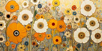 Bloemenveld in Jugendstil van True Nature Art