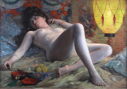 Henri-camille Danger, naakt met waaier, 1910