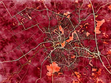 Kaart van Elmshorn in de stijl 'Amber Autumn' van Maporia