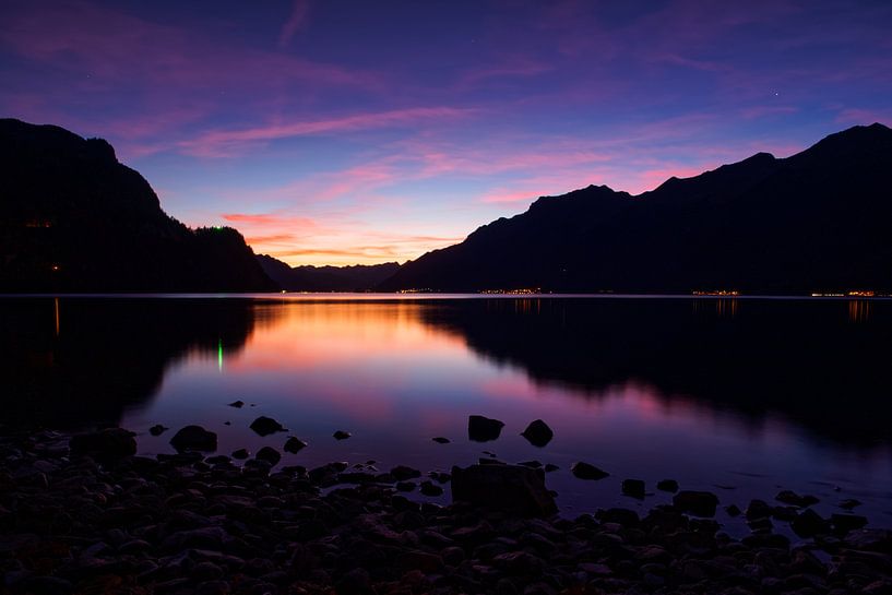 Abend am See by Fredy Jeanrenaud