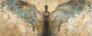 Frau Gold Abstrakt | Sublime Shadow Radiance