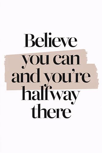 Inspirerende minimalistische tekstposter