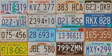 Vintage American number plates by Martin Bergsma