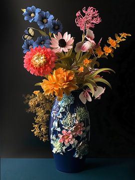 Vase voller Farbenfrohes Glück | Blütenpracht