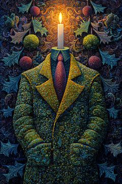 Kerzenmann | Mantel des Lichts von ARTEO Gemälde