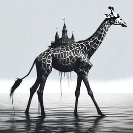 The giraffe and the castle by Quinta Mandala