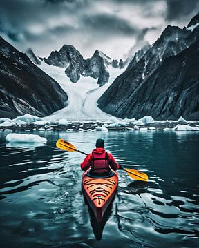 Canoe in the ice by fernlichtsicht