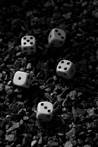 Dobbelstenen (zwart-wit)