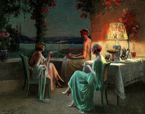 Delphin Enjolras,Drie vrouwen op het terras