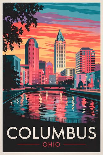 Columbus, Ohio Vintage Reisposter