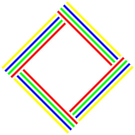 No Crossing | Great Wide Open | S=2 | Color=4 | RGBY | Center=Red von Gerhard Haberern