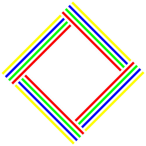 No Crossing | Great Wide Open | S=2 | Color=4 | RGBY | Center=Red