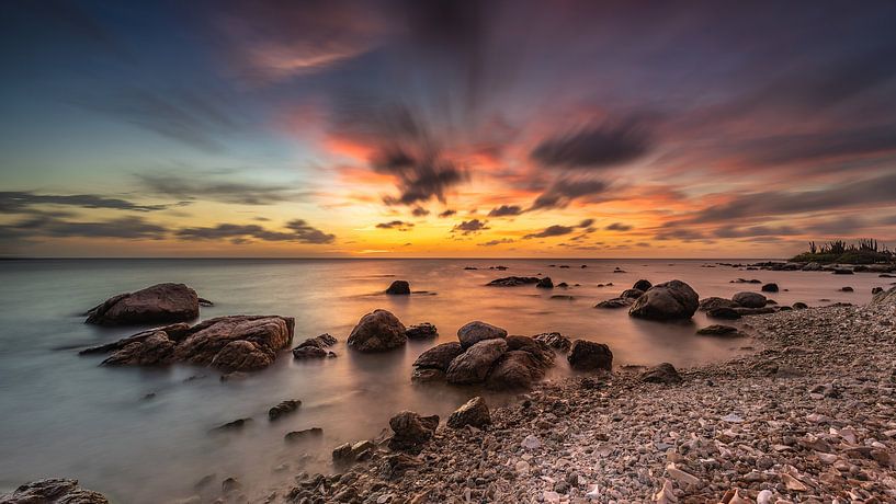 Zonsondergang Arashi Aruba van Harold van den Hurk