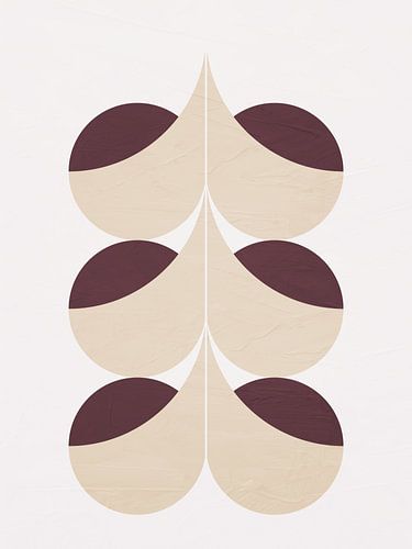Abstract organic geometric art in earth tones