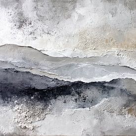 Abstract landscape in grey and beige by Joriali Abstract