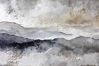 Abstrakte Landschaft in Grau und Beige