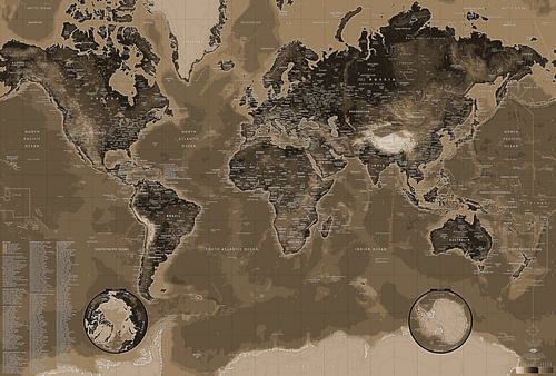 SEPIA-wereldkaart (bijgewerkt tot 2025)