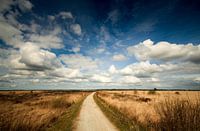 Wolken over het wijde drentse landschap