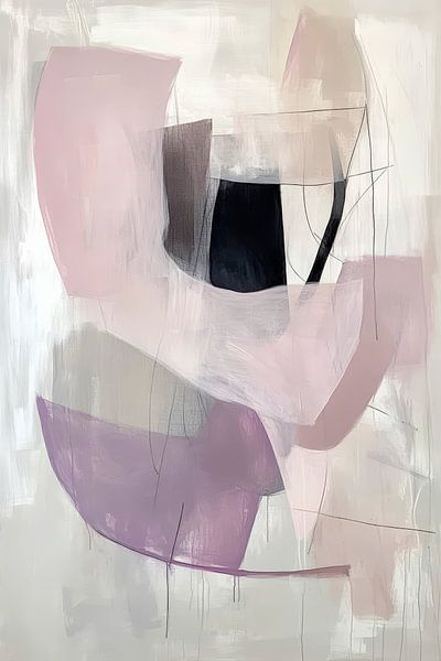 Abstrakte Farbkomposition in Pastelltönen von Poster Art Shop